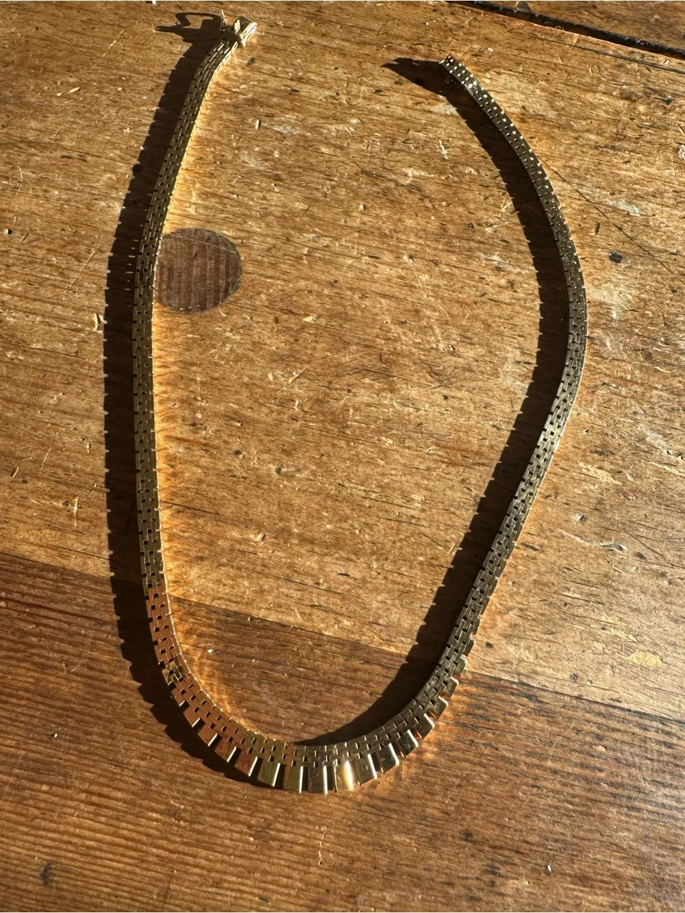 Danish vintage, 14K gold, 16.5 inch length necklace, a substantial 30 grams!